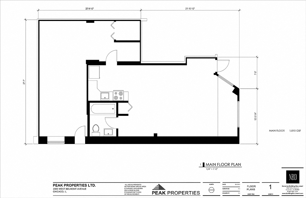 Floor plan for studio